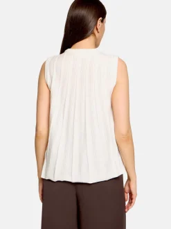 Cartoon Damen Strick-Top in weiß