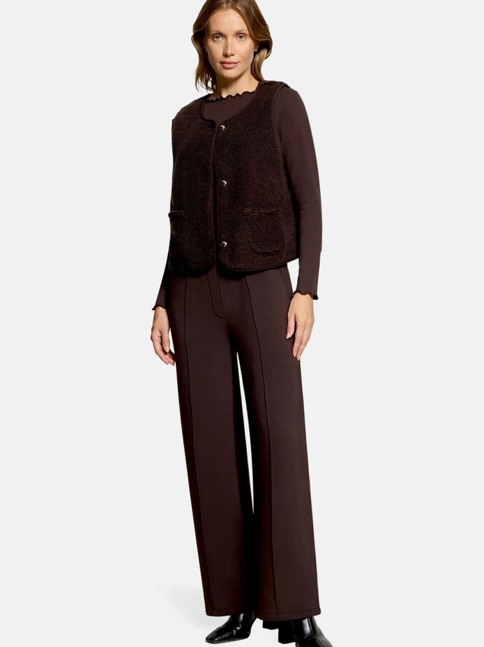 Cartoon Damen Sweatjacke in braun