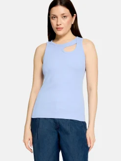 Cartoon Damen Top in hellblau