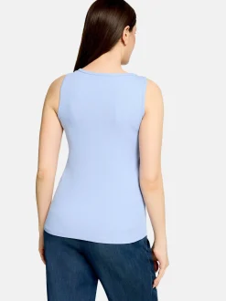 Cartoon Damen Top in hellblau