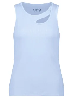 Cartoon Damen Top in hellblau