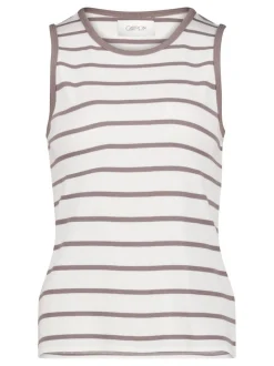 Cartoon Damen Top in weiß beige