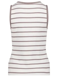Cartoon Damen Top in weiß beige