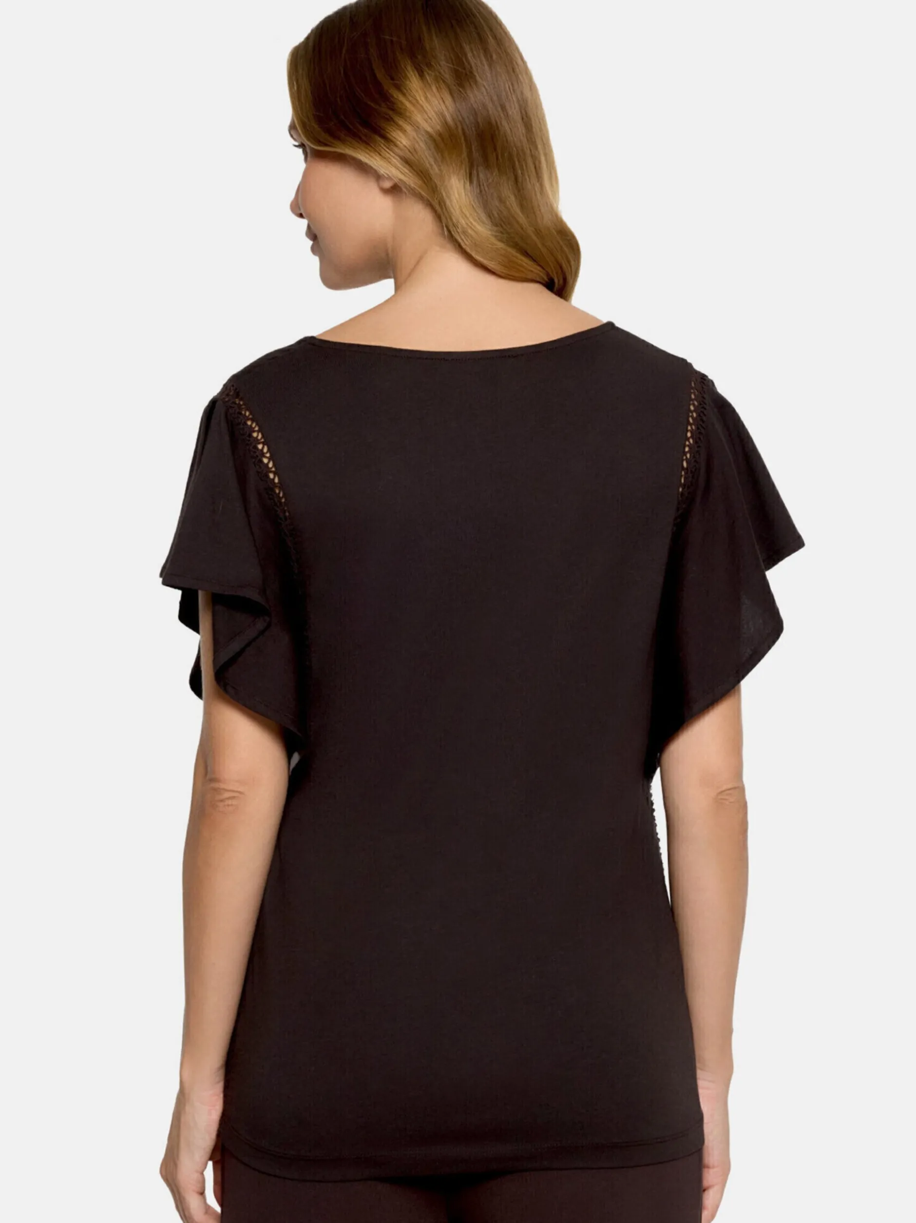 Cartoon Damen T-Shirt in braun