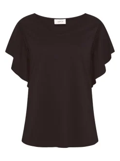 Cartoon Damen T-Shirt in braun