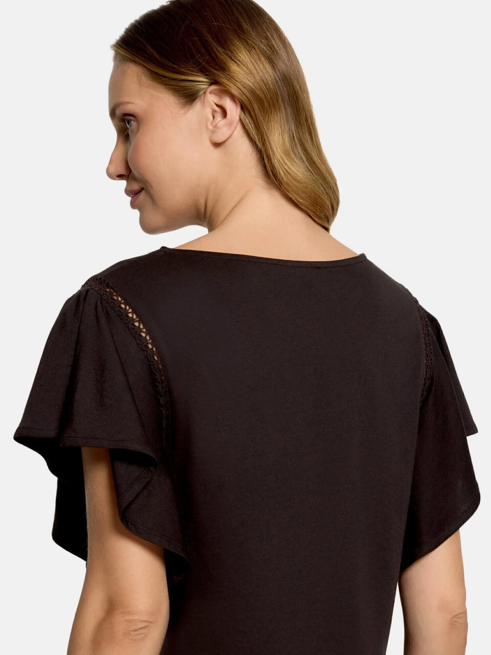 Cartoon Damen T-Shirt in braun