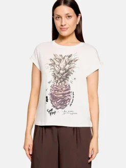 Cartoon Damen T-Shirt in weiß