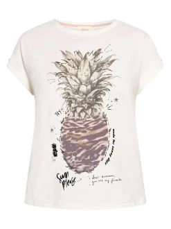Cartoon Damen T-Shirt in weiß