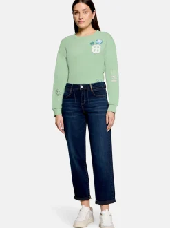 Cartoon Damen Used Look-Jeans in marine royal
