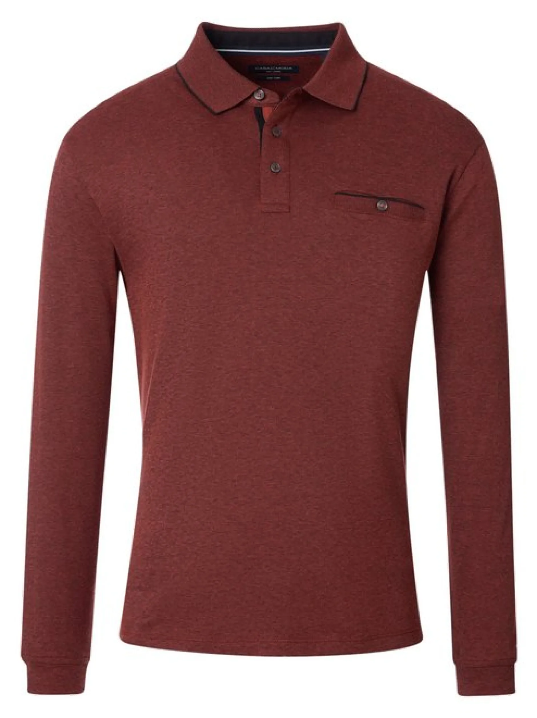 CASAMODA Herren Basic Poloshirt in bordeaux