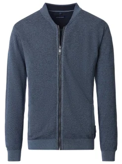 CASAMODA Herren Basic Strickjacke in blau
