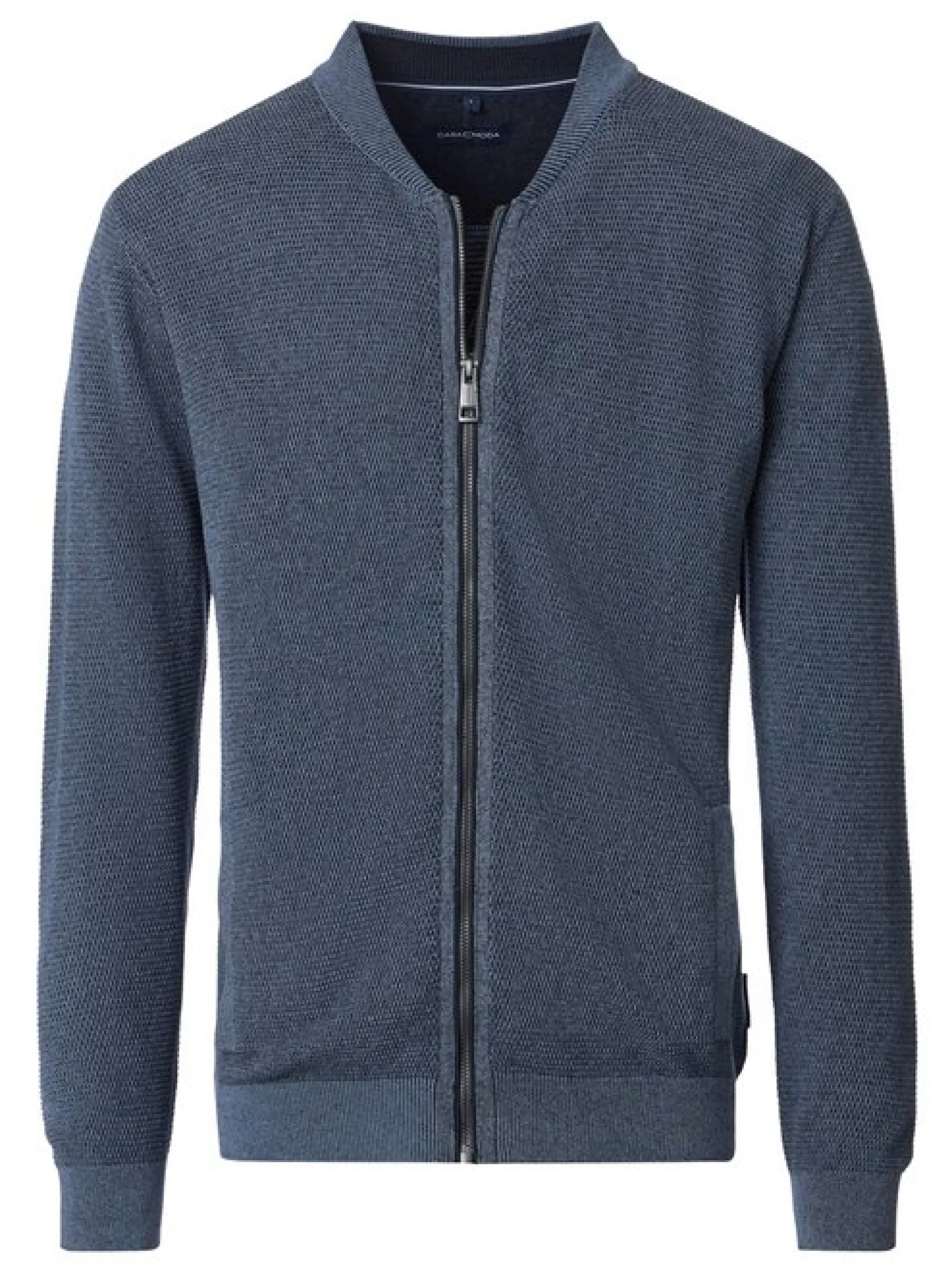 CASAMODA Herren Basic Strickjacke in blau