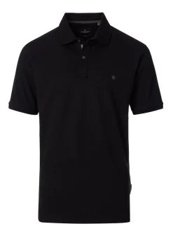 CASAMODA Herren Poloshirt - Basic in schwarz