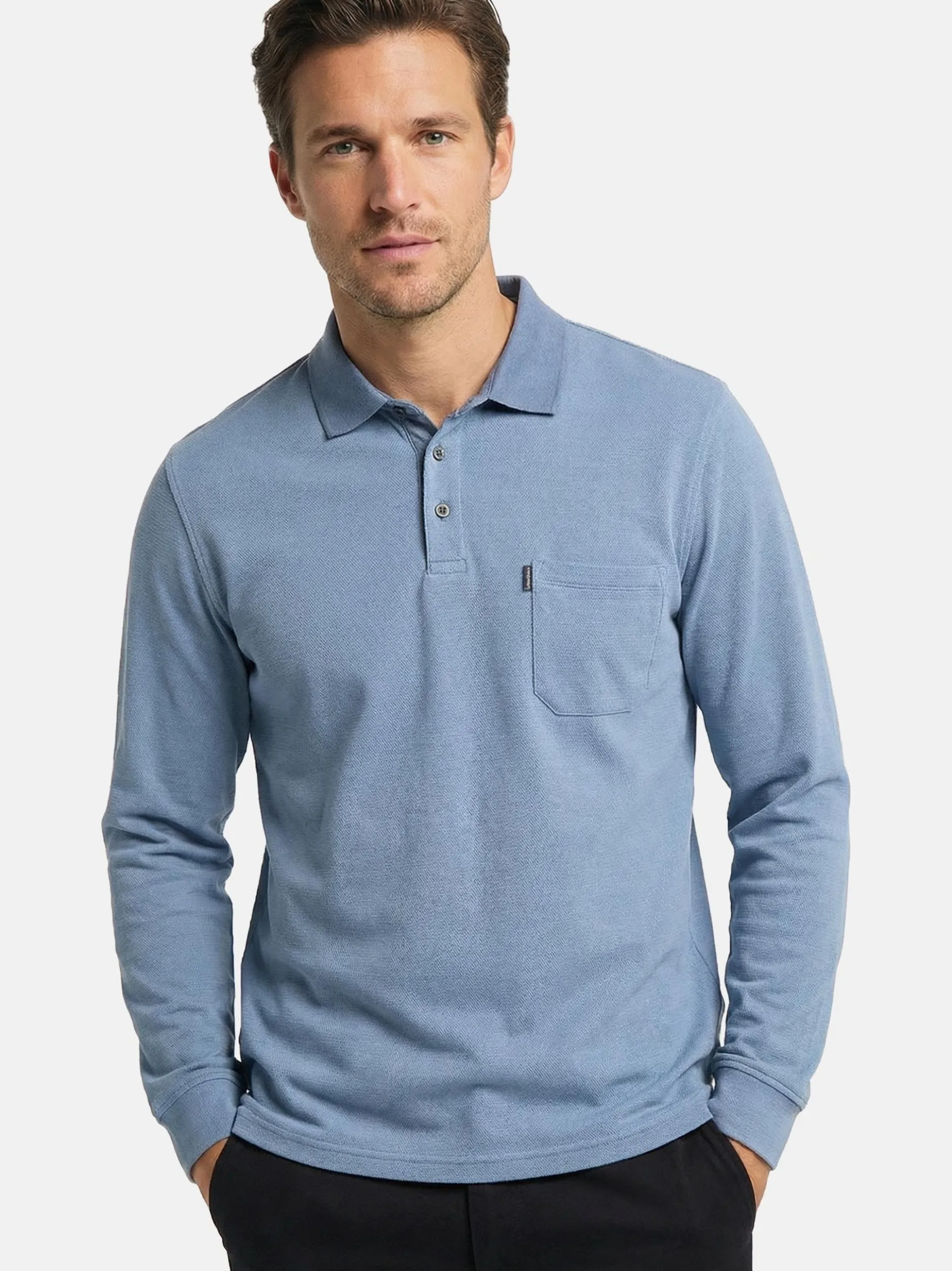 CASAMODA Herren Poloshirt im 2er-Pack Basic in grün