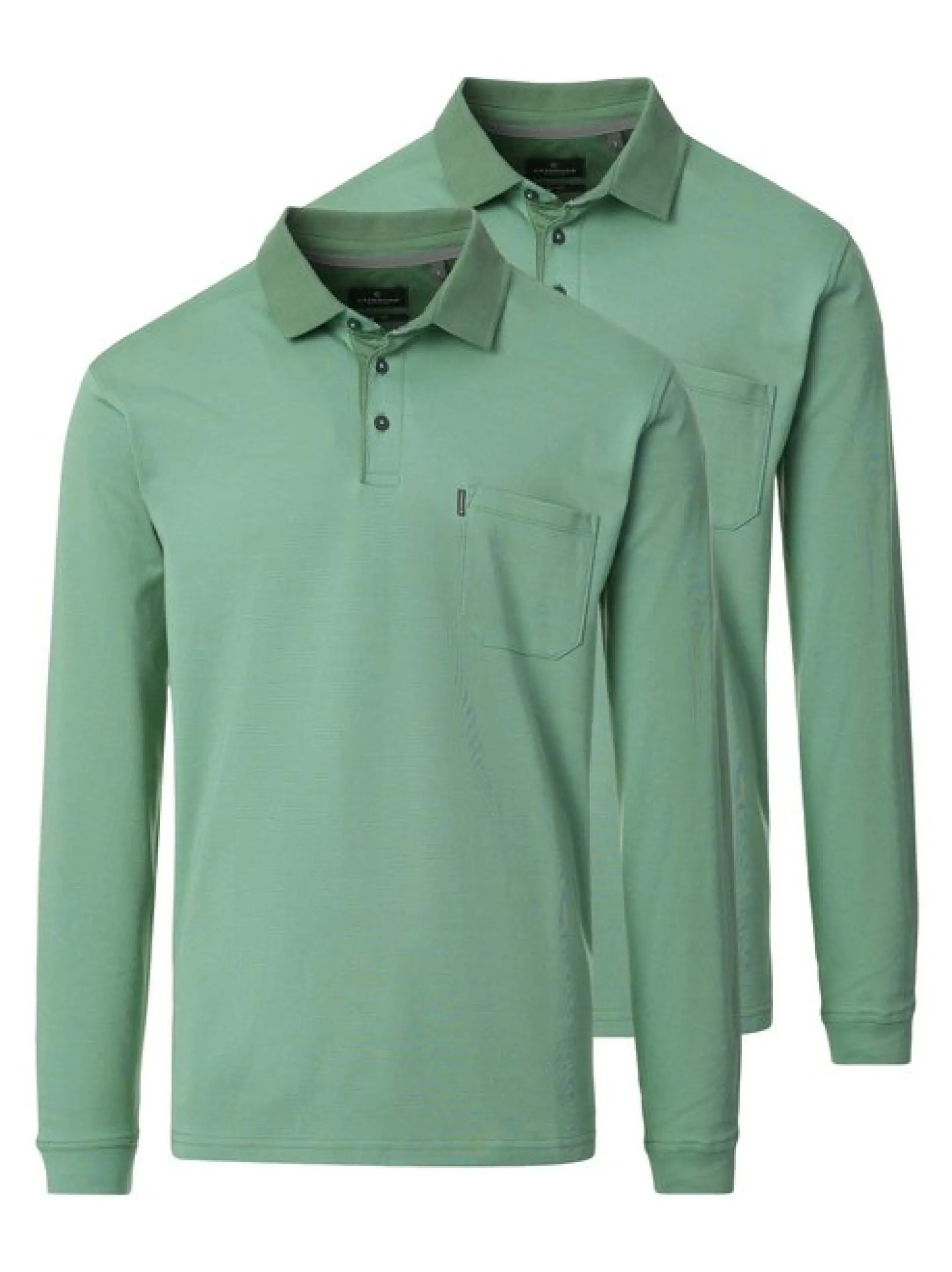 CASAMODA Herren Poloshirt im 2er-Pack Basic in grün