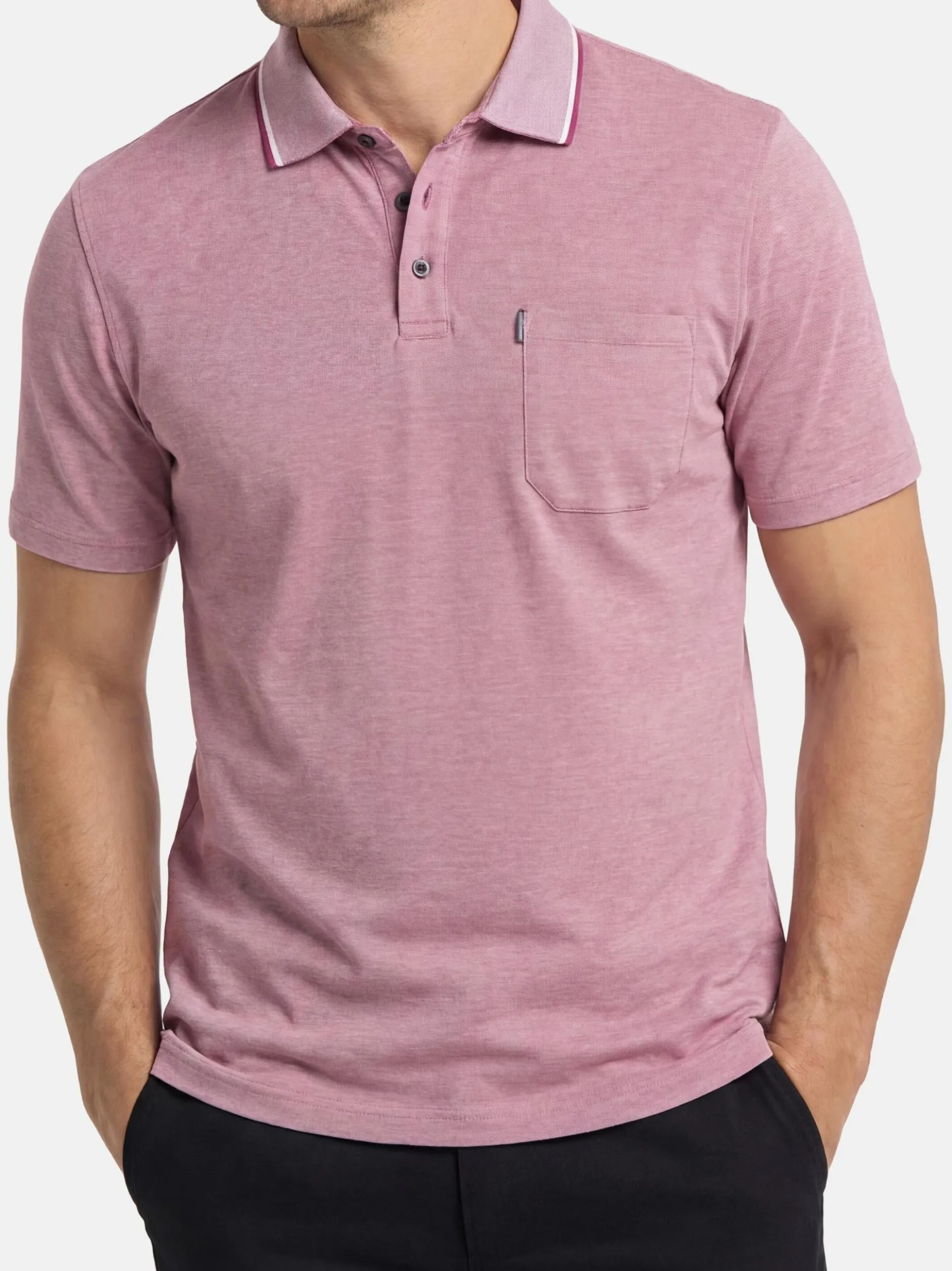 CASAMODA Herren Poloshirts im 2er-Pack in rot