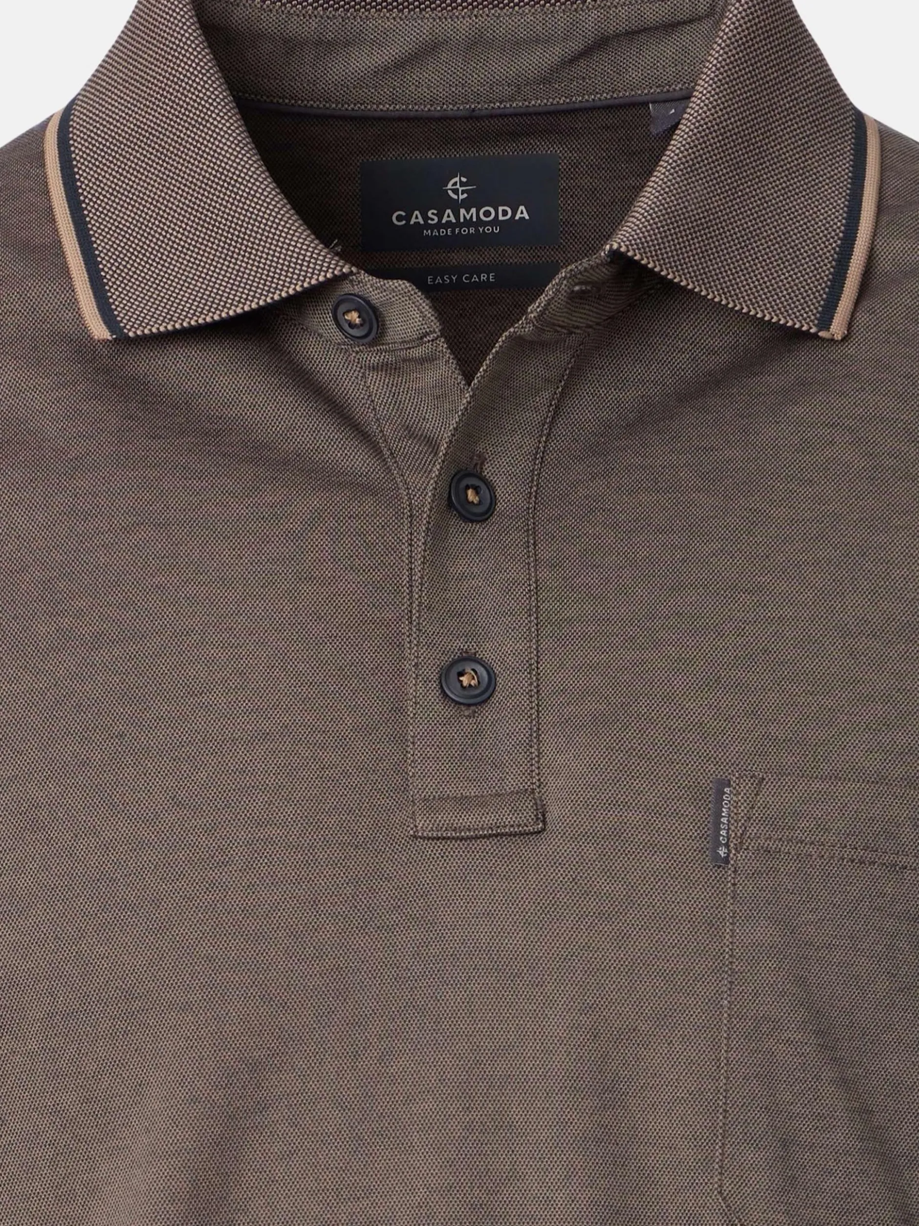 CASAMODA Herren Poloshirts im 2er-Pack in hellgrau