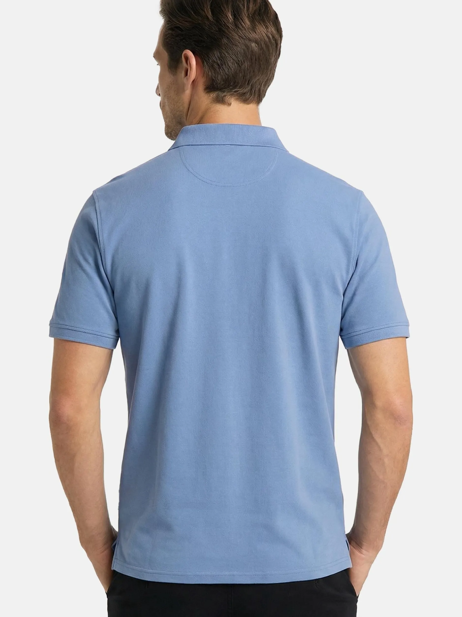 CASAMODA Herren Poloshirts im 2er-Pack in blau