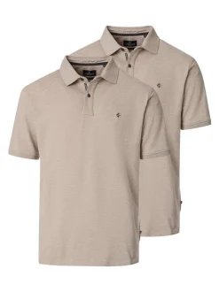 CASAMODA Herren Poloshirts im 2er-Pack in beige