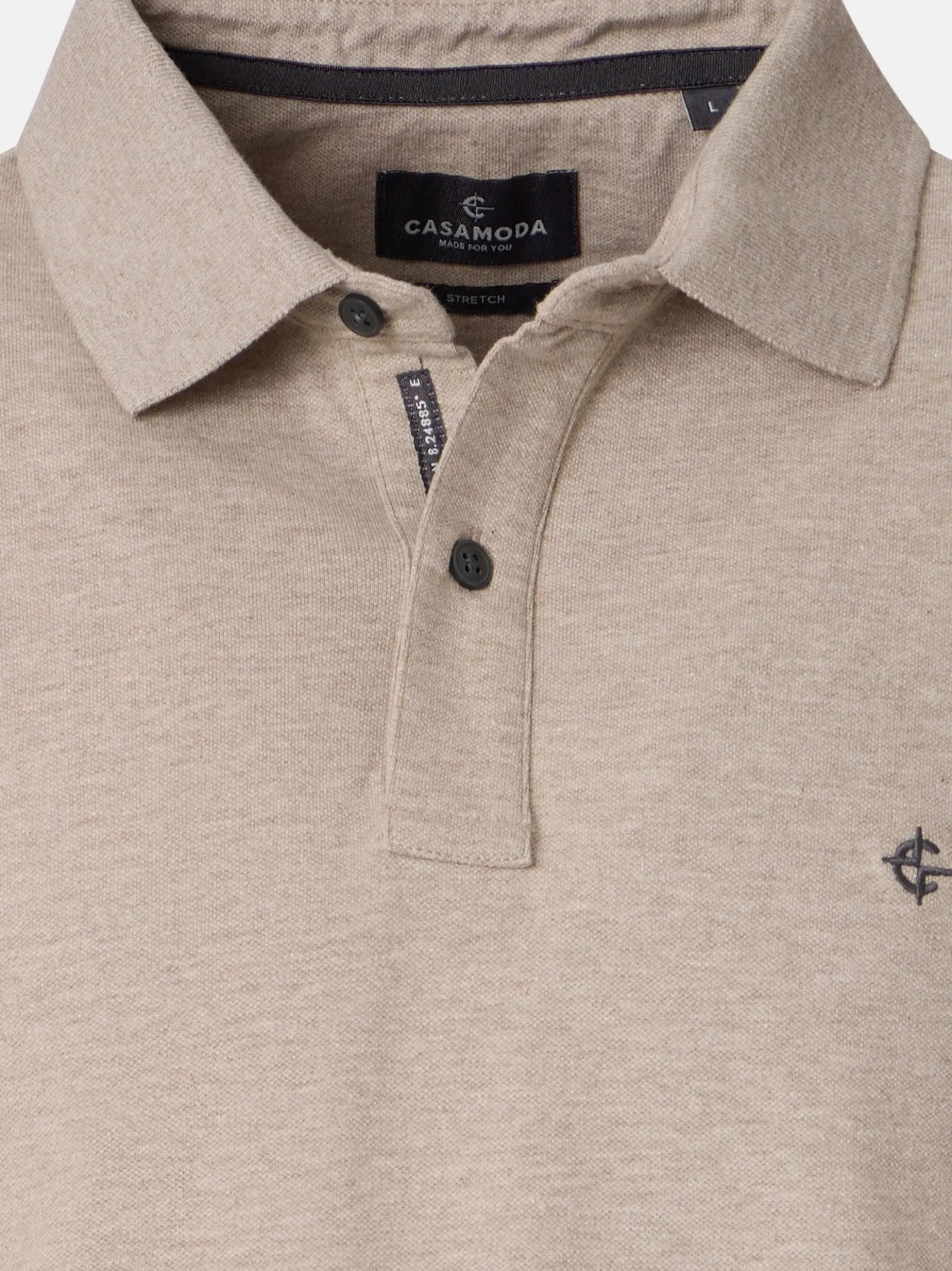 CASAMODA Herren Poloshirts im 2er-Pack in beige