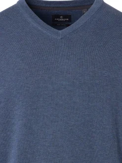 CASAMODA Herren Pullover - Basic in blau