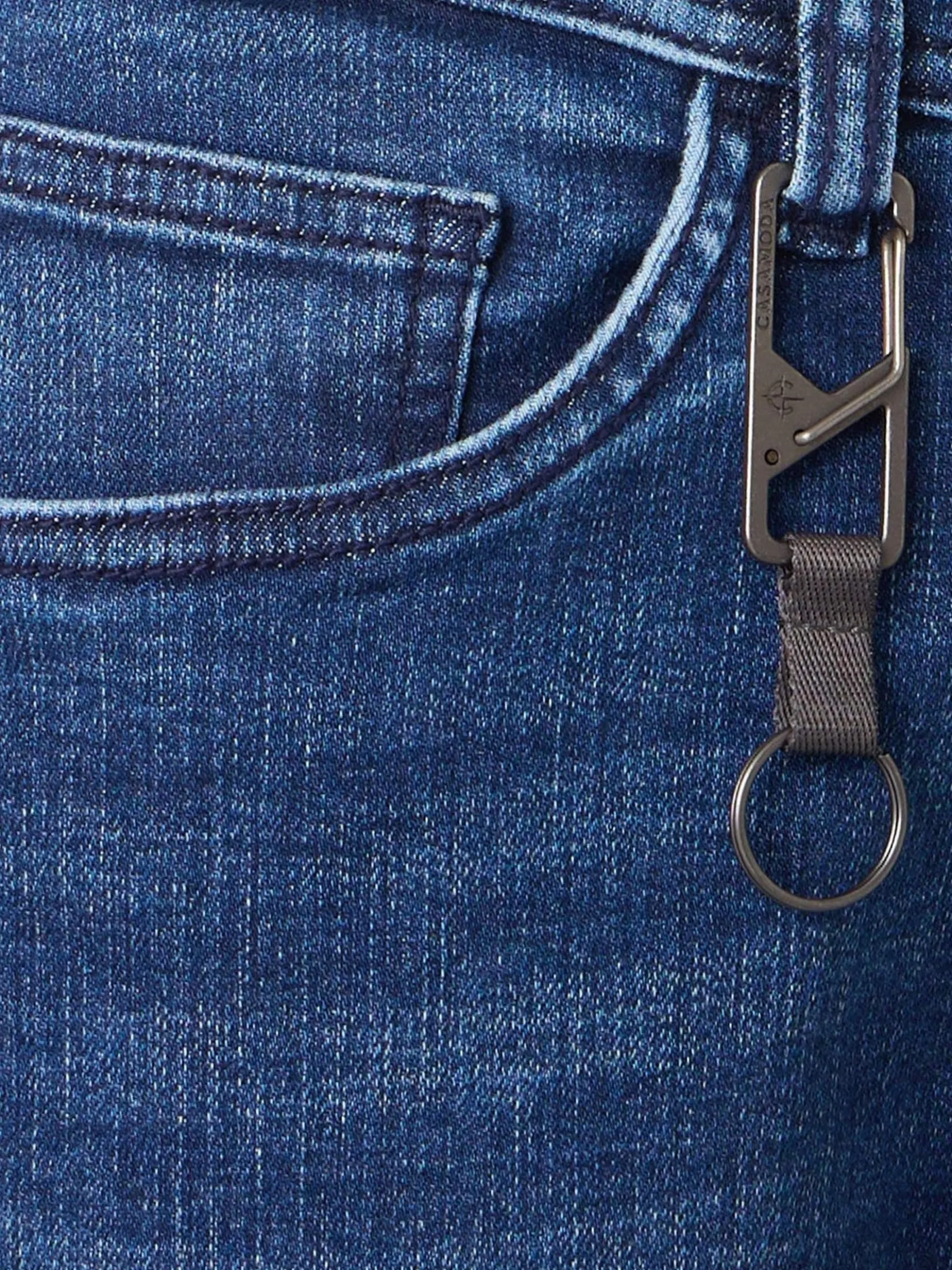 CASAMODA Herren Shorts - High Flex in medium stone denim