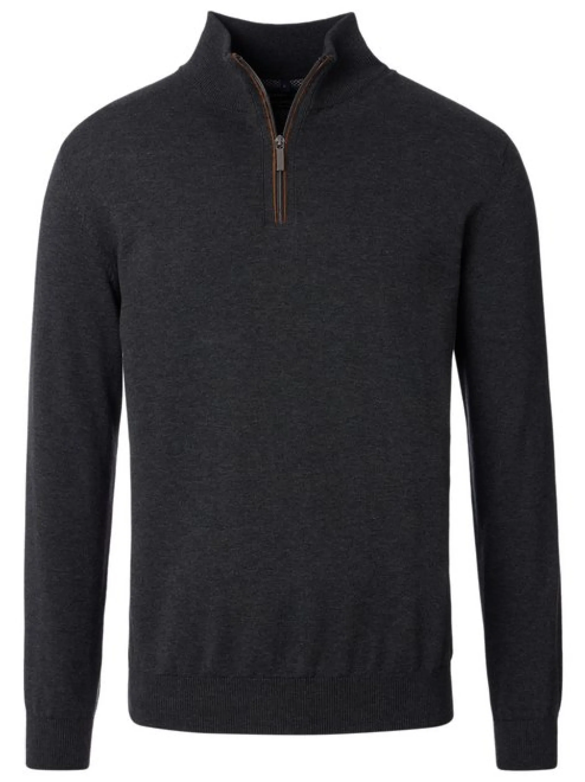 CASAMODA Herren Troyer - Basic in anthrazit
