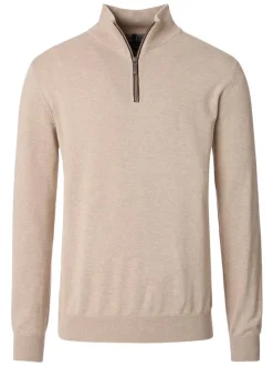 CASAMODA Herren Troyer - Basic in beige - Ärmel: langarm