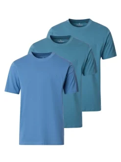 CASAMODA Herren T-Shirt - 3er Pack Basic in mehrfarbig
