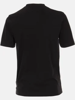 CASAMODA Herren T-Shirt - 2er Pack Basic in schwarz