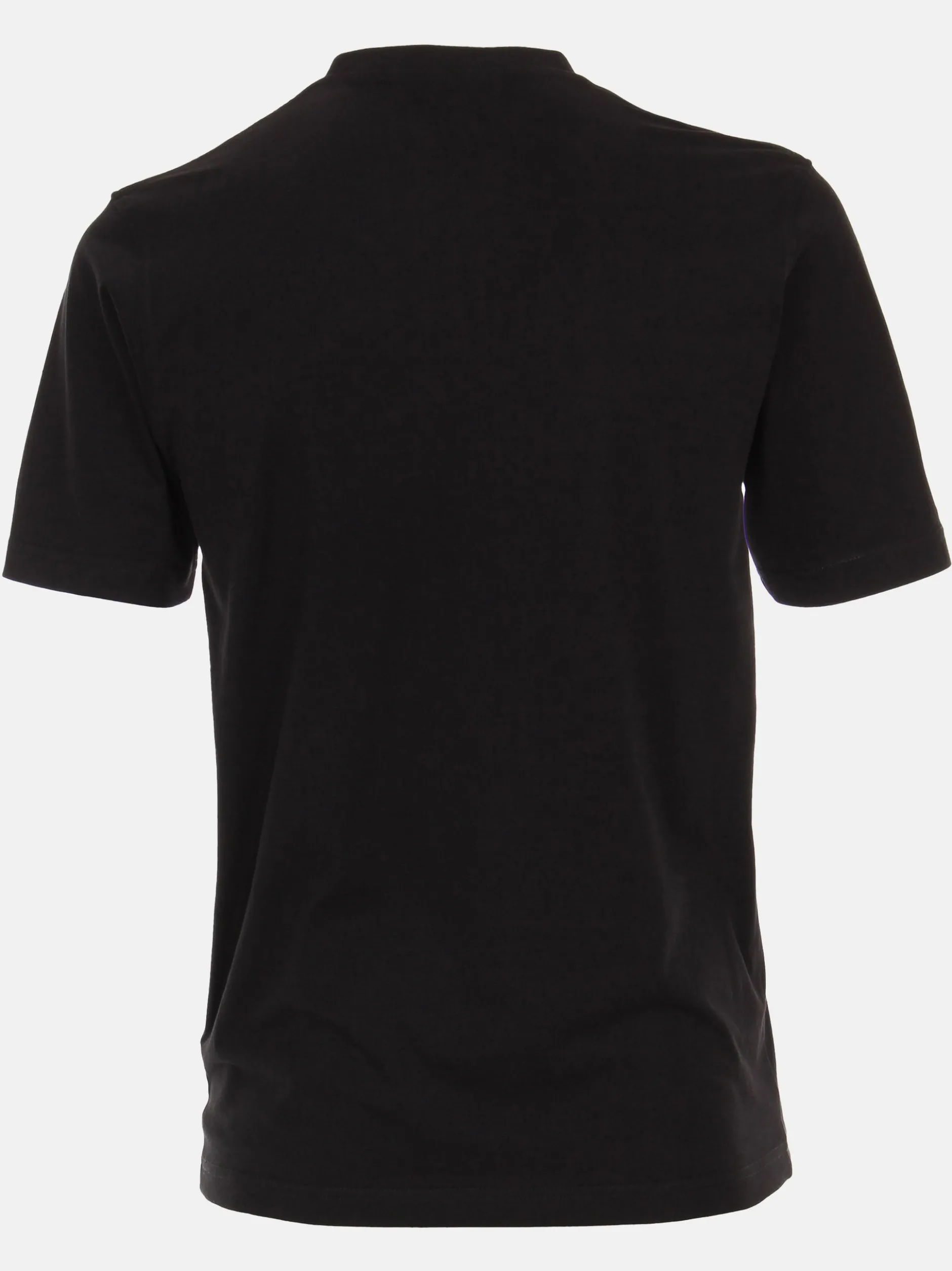 CASAMODA Herren T-Shirt - 2er Pack Basic in schwarz