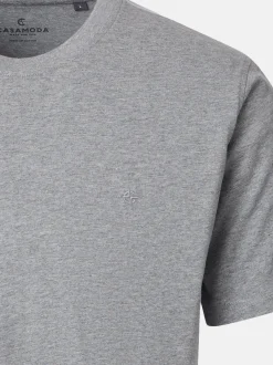 CASAMODA Herren T-Shirt - 3er Pack Basic in grau