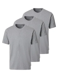 CASAMODA Herren T-Shirt - 3er Pack Basic in grau