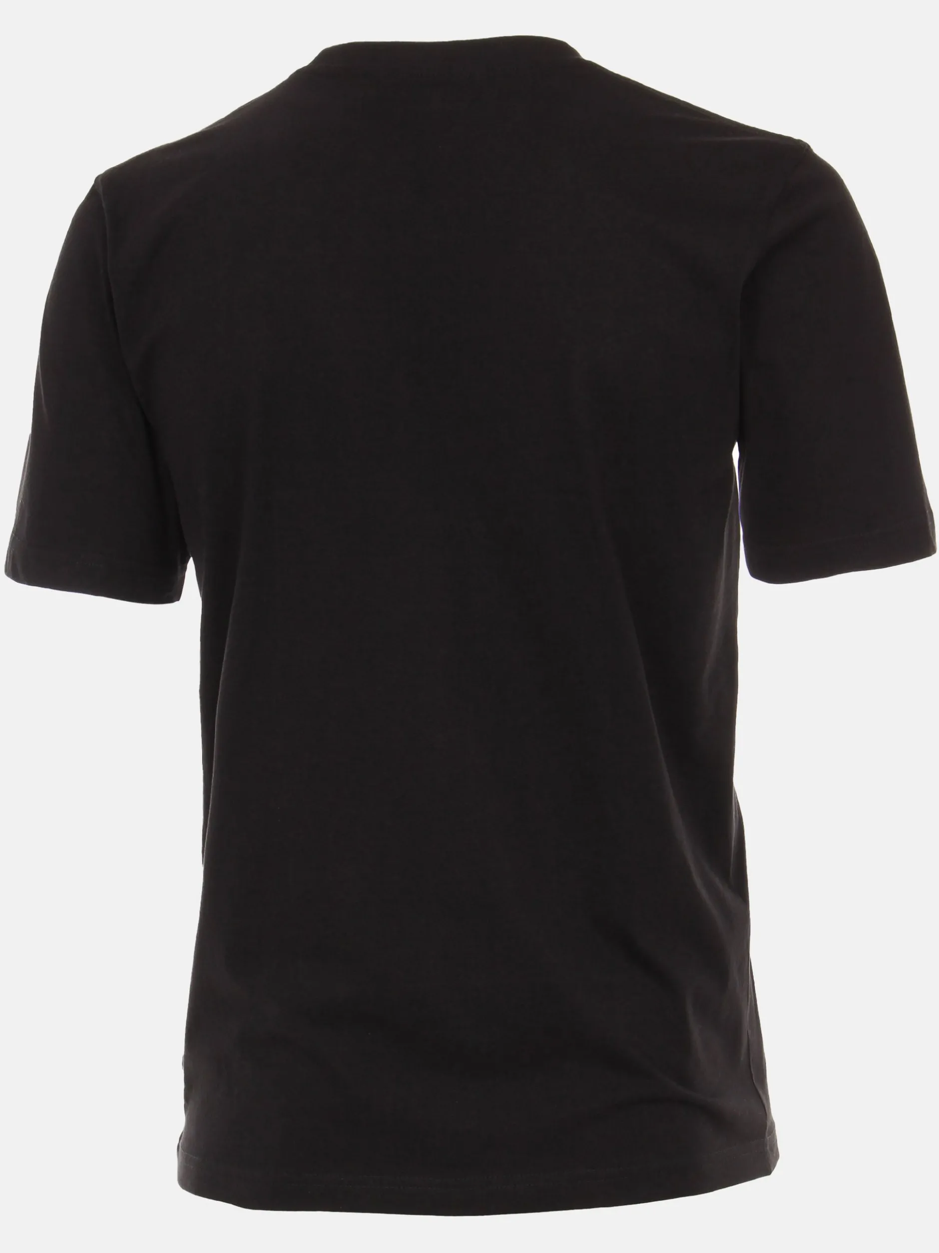 CASAMODA Herren T-Shirt - 4er Pack Basic in schwarz