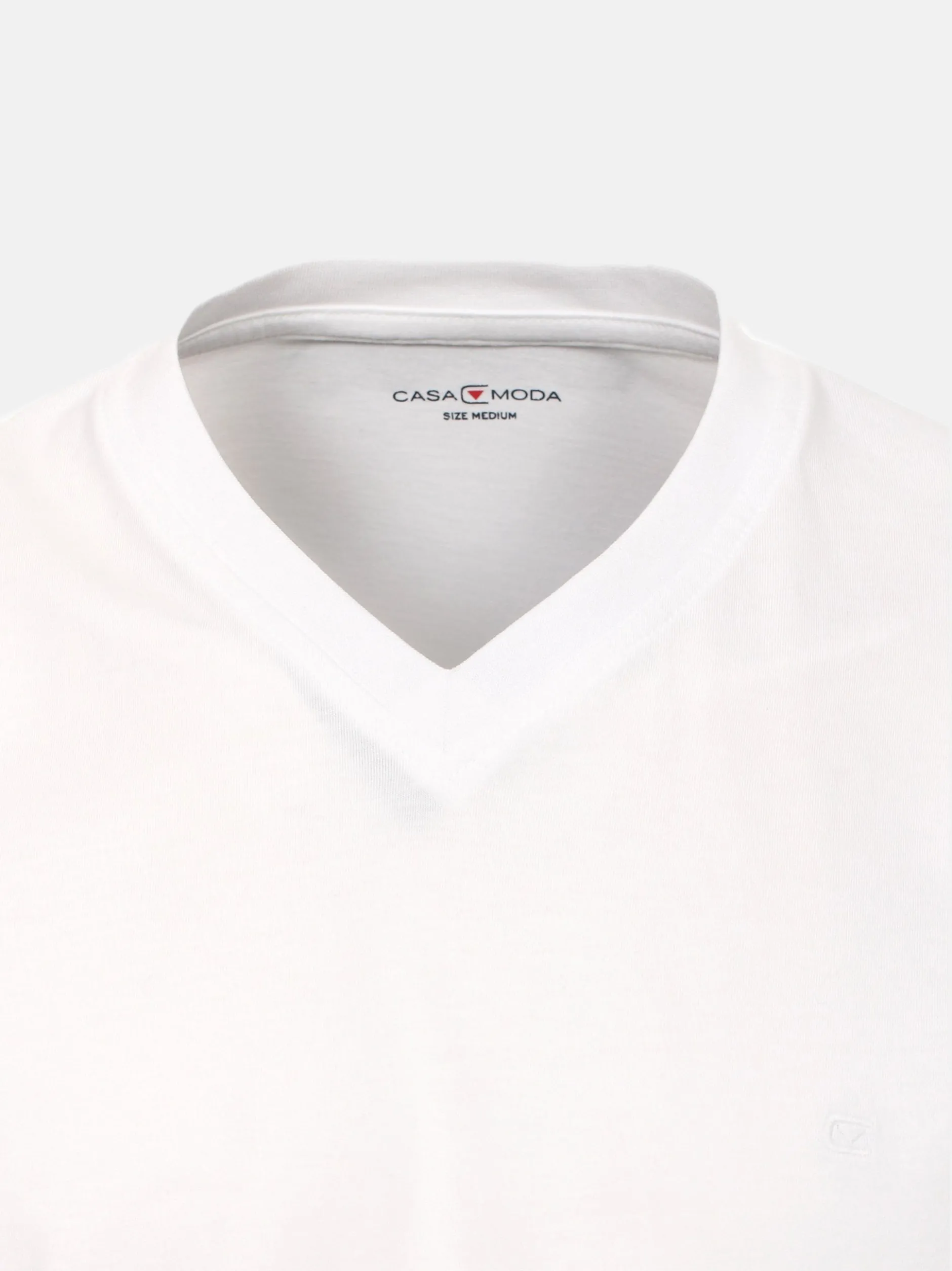 CASAMODA Herren T-Shirt - 2er Pack Basic in weiß