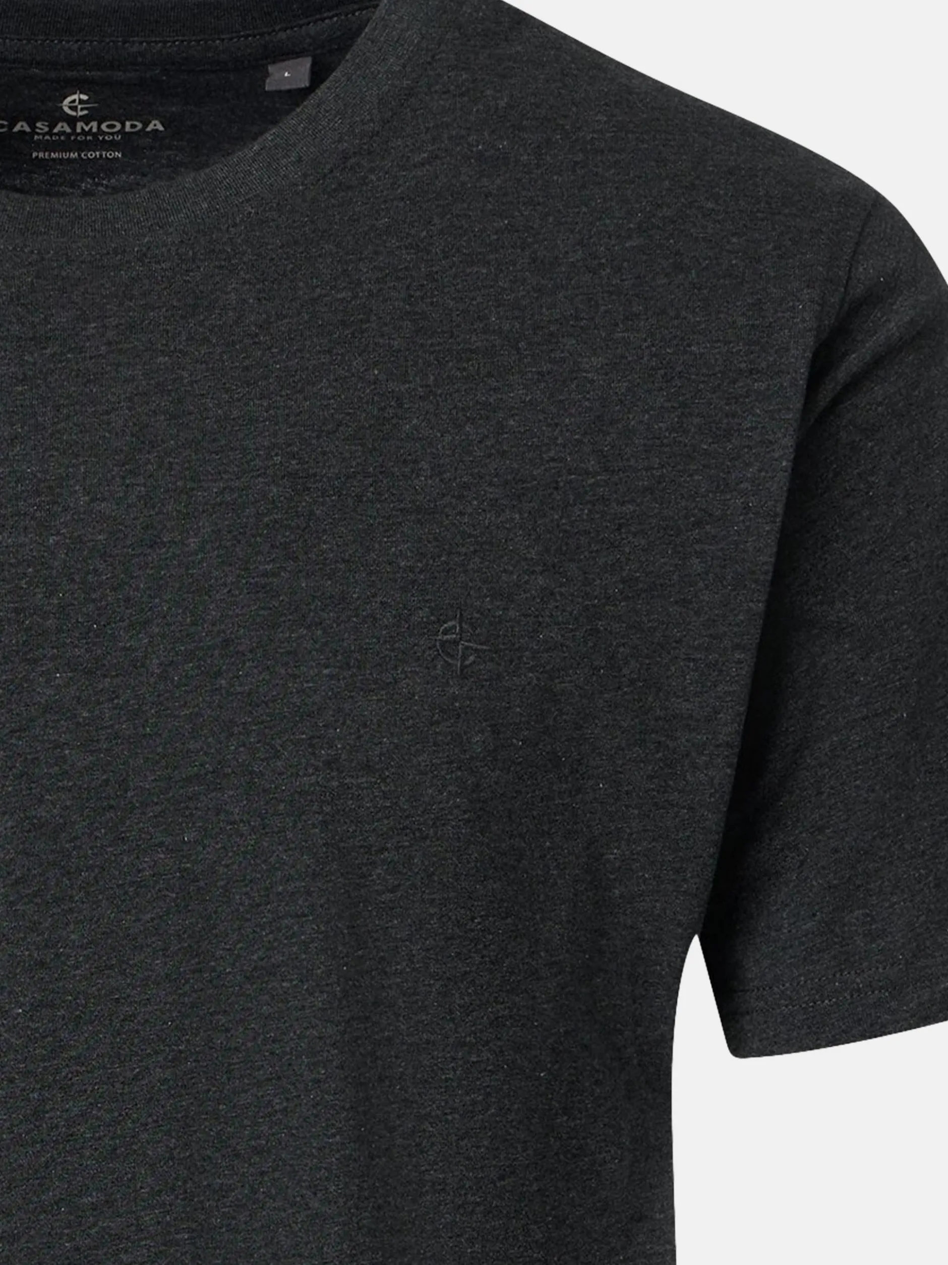 CASAMODA Herren T-Shirt - 3er Pack Basic in blau