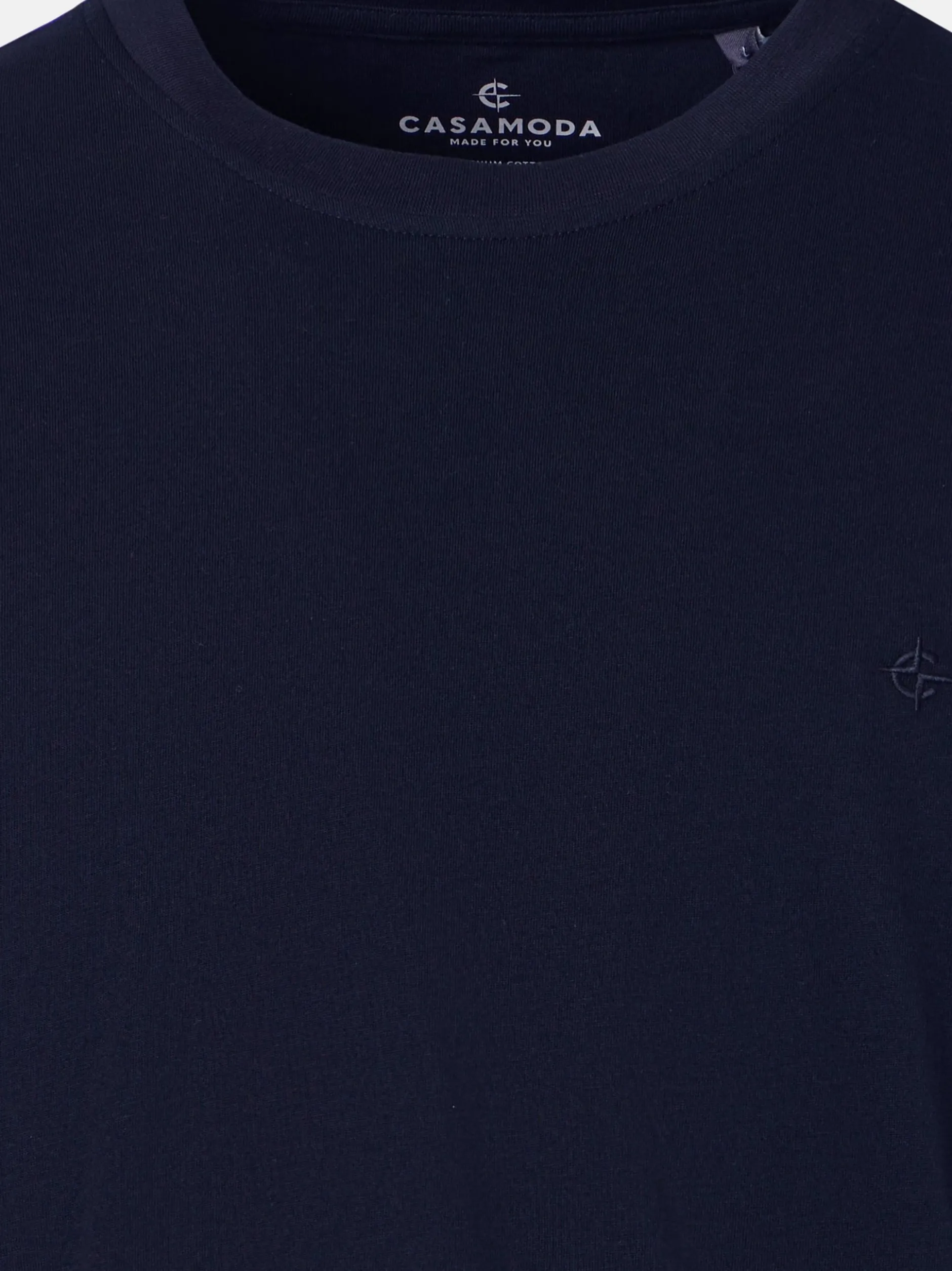 CASAMODA Herren T-Shirt - 2er-Pack in marine blau