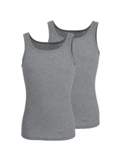 Ceceba Herren Tanktop - Classic Double Rib in grau