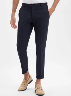CG - CLUB of GENTS Herren Baukasten-Hose mit Woll-Anteil - Cory in marine