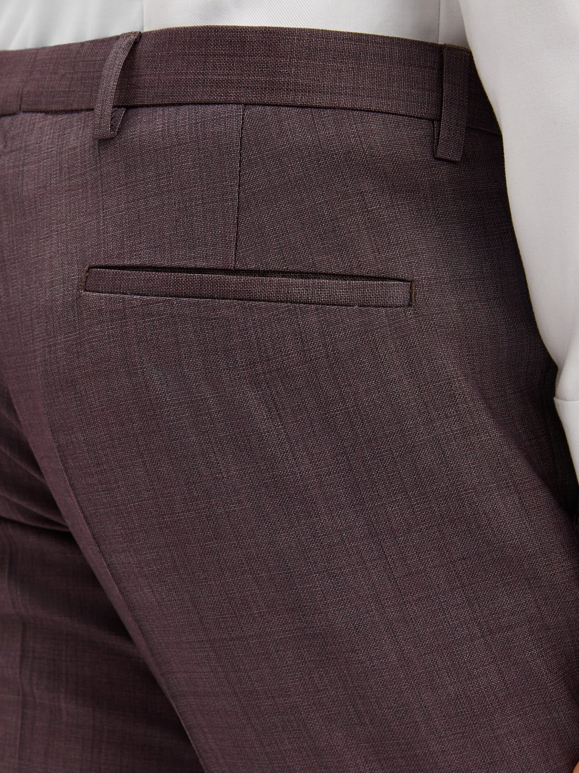 CG - CLUB of GENTS Herren Baukasten-Hose - Pascal-ST in aubergine