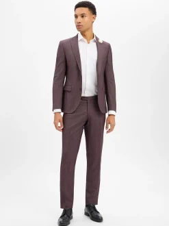 CG - CLUB of GENTS Herren Baukasten-Hose - Pascal-ST in aubergine