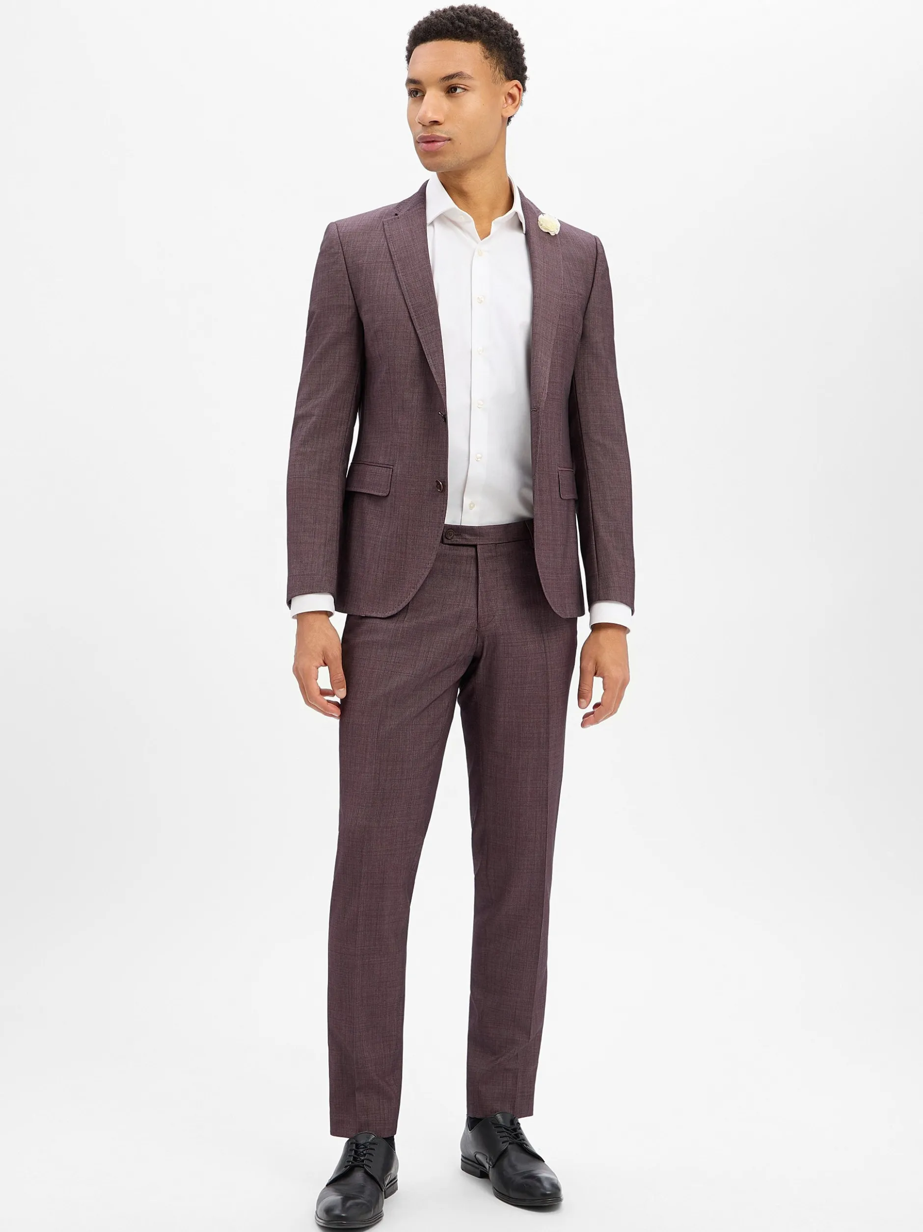 CG - CLUB of GENTS Herren Baukasten-Hose - Pascal-ST in aubergine
