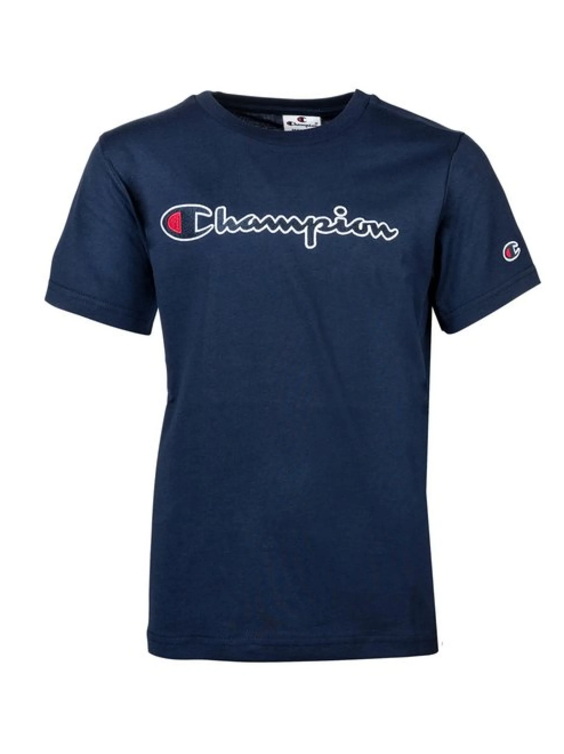 Champion Unisex T-Shirt in blau - Ausschnitt: Rundhals