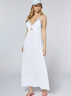Chiemsee Damen Kleid in weiß - Ausschnitt: V-Ausschnitt