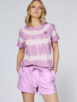 Chiemsee Damen T-Shirt in lila - Ausschnitt: Rundhals