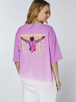 Chiemsee Damen T-Shirt in lila - Ausschnitt: Rundhals