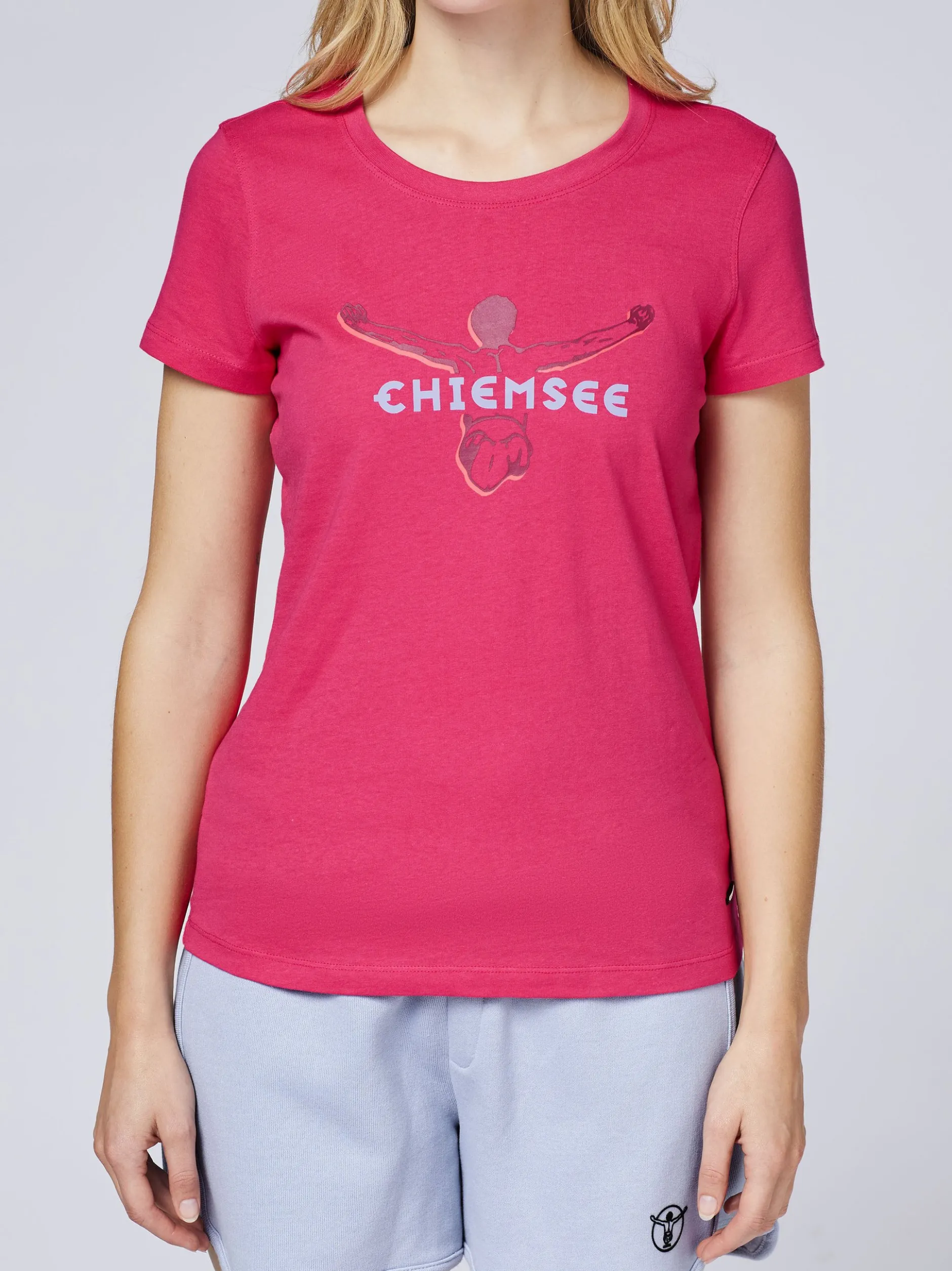Chiemsee Damen T-Shirt in pink - Ausschnitt: Rundhals