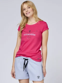 Chiemsee Damen T-Shirt in pink - Ausschnitt: Rundhals