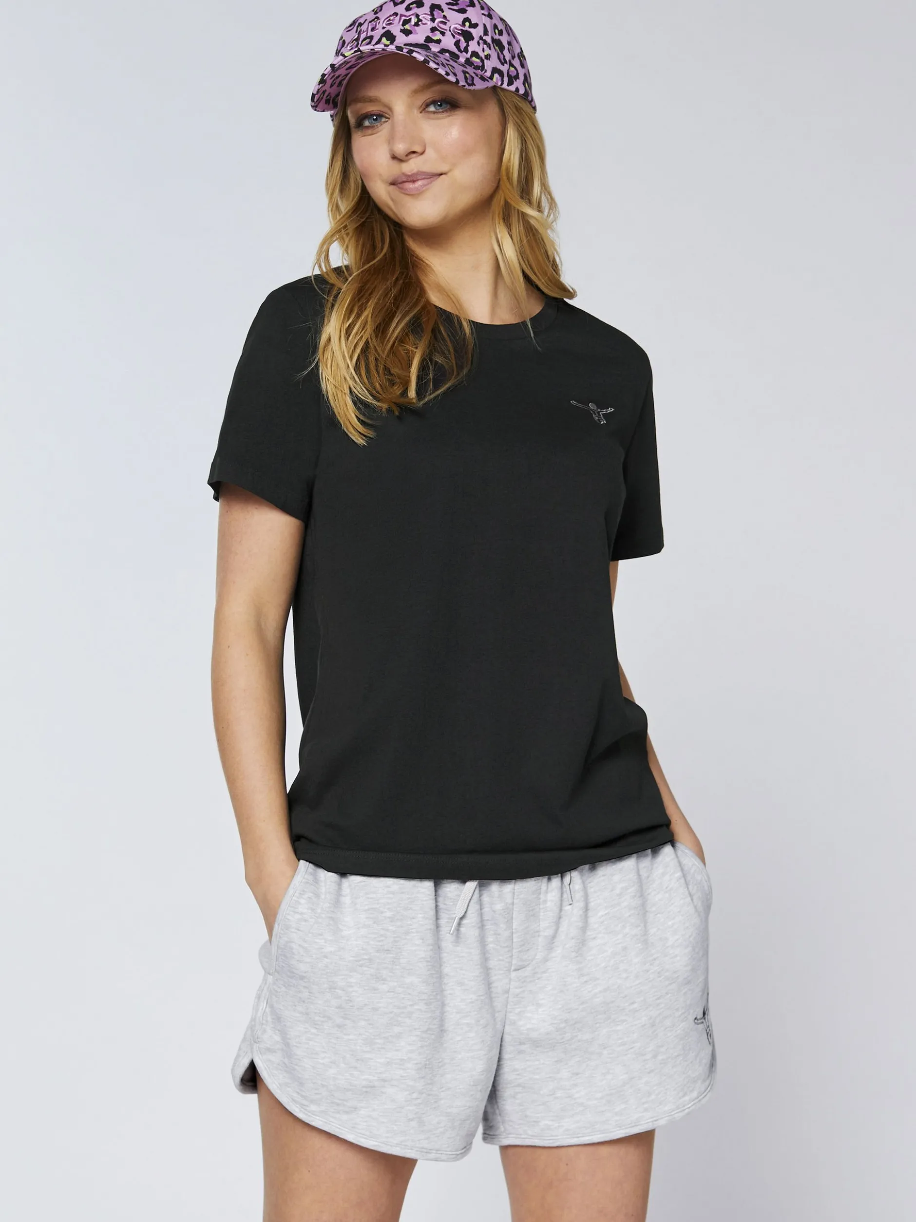Chiemsee Damen T-Shirt in schwarz - Ausschnitt: Rundhals