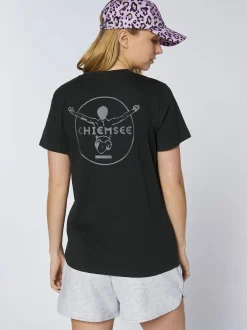 Chiemsee Damen T-Shirt in schwarz - Ausschnitt: Rundhals